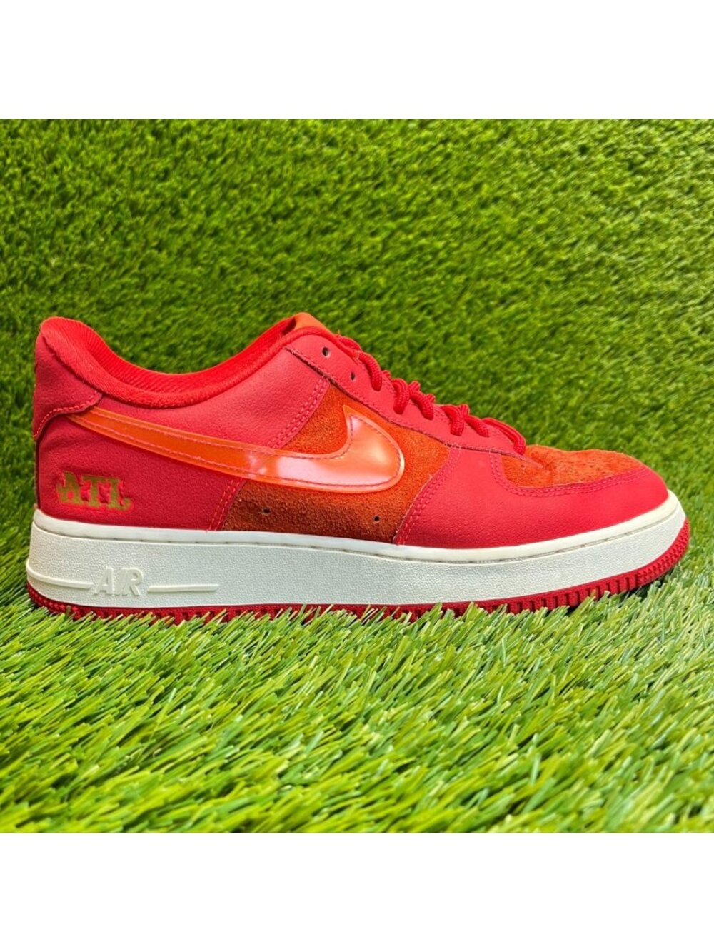 Nike Air Force 1 Low 07 Mens Size 8 Red White Athletic Suede Shoes Sneakers